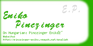 eniko pinczinger business card